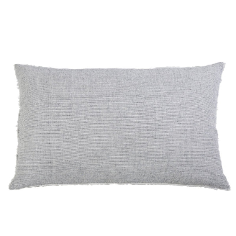 Logan Navy/Olive/Terra Cotta/Charcoal Linen Piece Sham, Navy, King