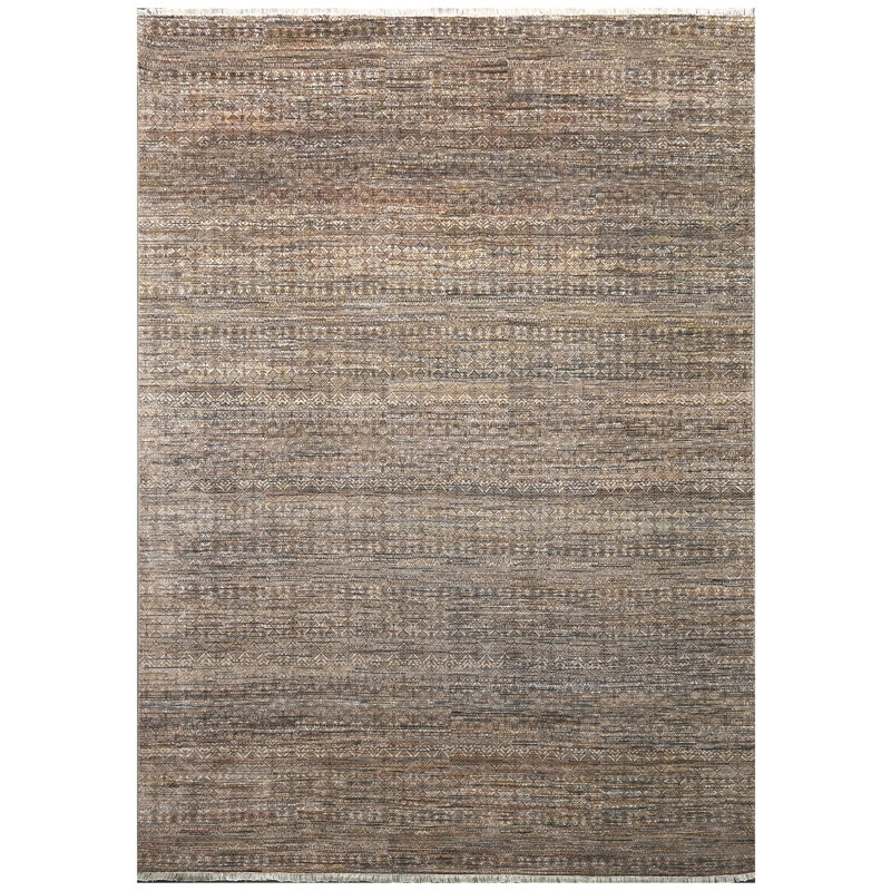 One-of-a-Kind Rectangle 10' x 14'1" Area Rug in Bronw/Gray/Chocolate/Blue