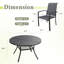 Ensemble de salle à manger de patio 6 personnes avec chaises empilables Textilene-718981363