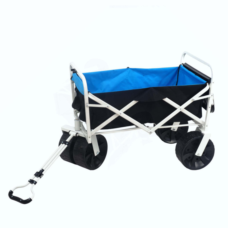 Chariot de plage pliable, White/Black Blue