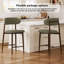 Ensemble de 2 tabourets de bar hauts, tabourets de bar modernes rembourrés avec pieds en métal pour îlot de cuisine ou salle à manger. Vert-871787951-1009342571