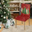 Housses de chaise de Noël - rouge avec pin et étoiles - extensible, amovible, lavable, décoration de salle à manger / maison