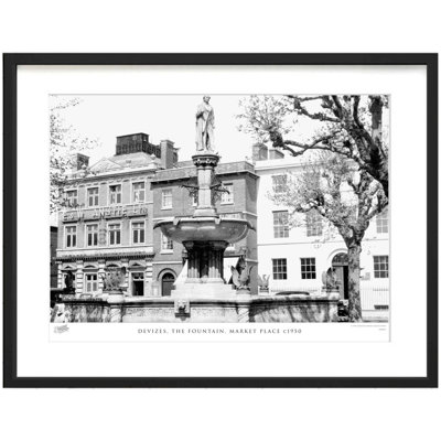 Devizes, The Fountain, Market Place C1950 - Single Picture Frame Print