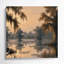 USA State Louisiana Black Canvas Wall Art-1375817602