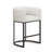 Upholstered Counter Stool with Metal Frame-594023423