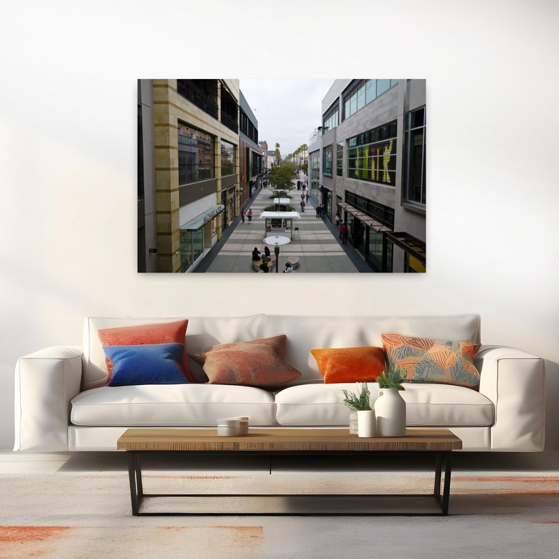 Third Street Promenade Santa Monica Place Santa Monica Los Angeles County California USA by Scott M. Tansey - Wrapped Canvas Print