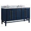 Meuble-lavabo double 60 po avec comptoir en marbre de Carrare Ewen-496218009-496218010-496218014