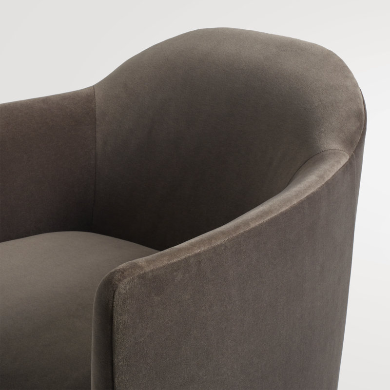 About Face Swivel Armchair, Storm Velvet Velvet