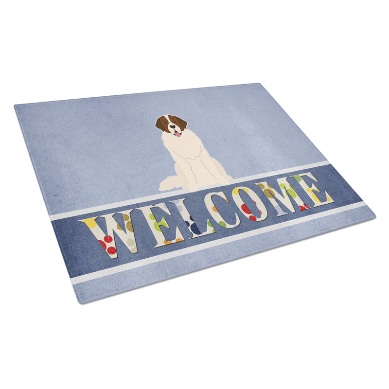Planche à découper en verre à trésors caroline de moscou Welcome Dog