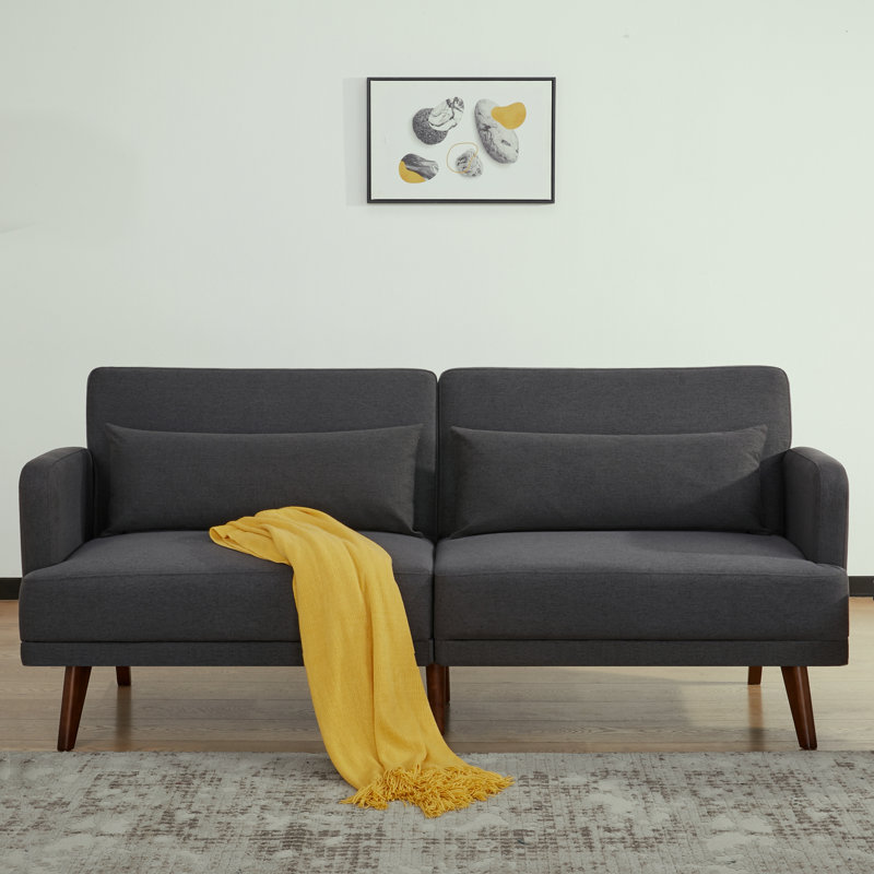 Aishani 70.9'' Upholstered Sofa, Mustard 100% Polyester