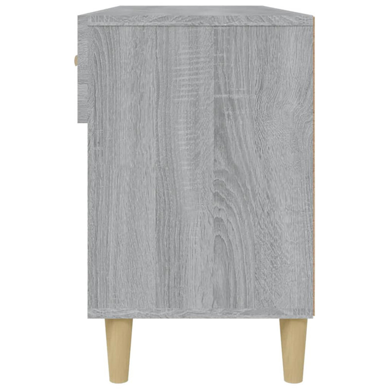 Yesenia 8 Pair Shoe Storage Cabinet, Grey Sonoma