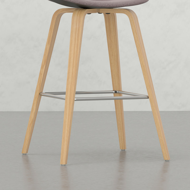 Ensemble de 2 tabourets de bar Mid-Century, Brun