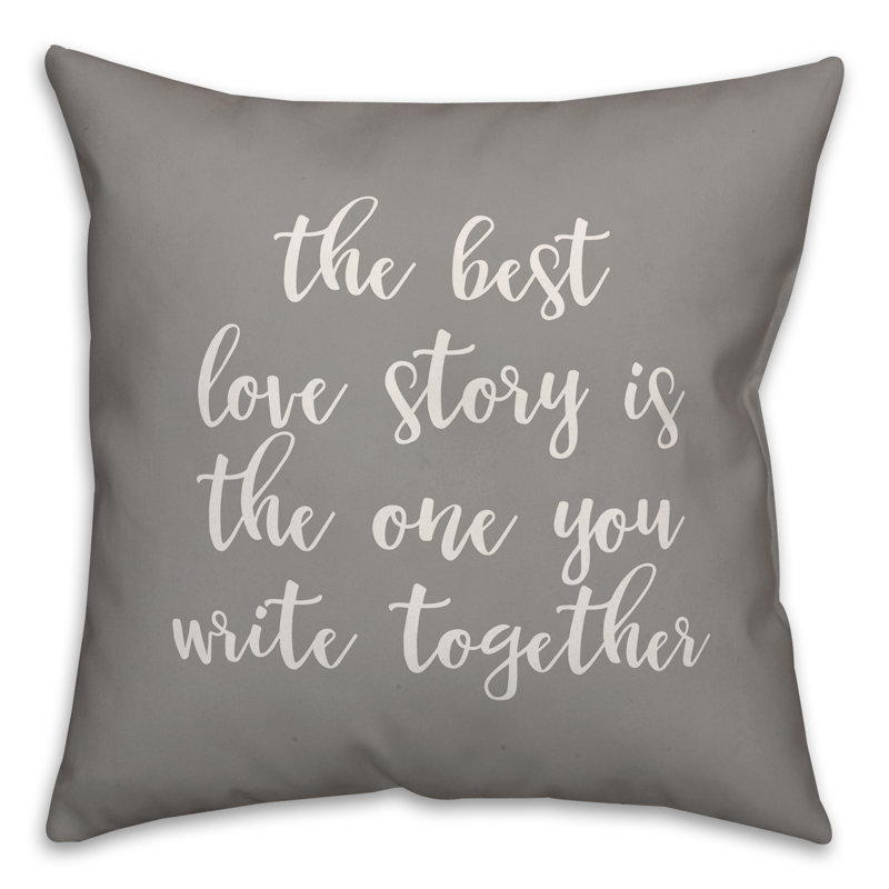 Solid Colour Throw Pillow, Grey, Pillow Cover & Insert