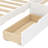 L-Shaped Solid Wood Daybed With Trundle And Storage Drawers-970036577
