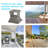 Patio Side Table With Umbrella Hole - 2 Tier Storage For Outdoor Living Areas Garden, Backyard Rust- Metal, Weather- , Grey & Spaces Patio, Metal Frame, , Mixed