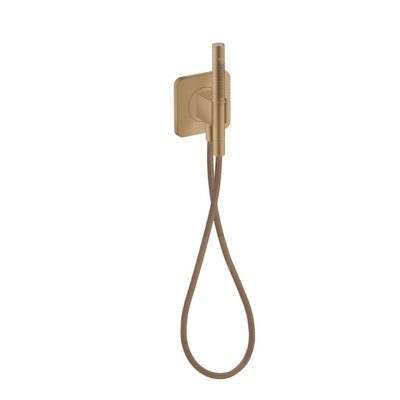AXOR Citterio C Handshower Holder Softsquare With Outlet 5"X5" With Handshower And Textile Hose, 1.75 GPM