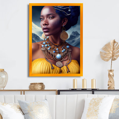 La reine femme africaine en hiver - Photographie sur toile