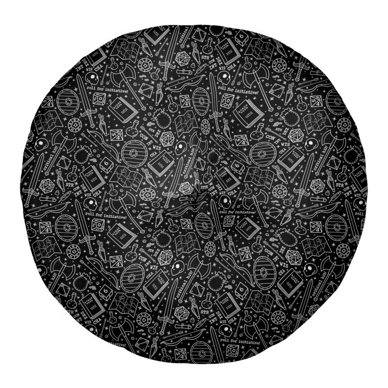 Coussin de sol Katelyn Elizabeth, 30 po x 30 po, Noir / blanc