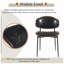 Ensemble de 2 chaises de salle à manger en cuir courbé l 20,47 po x P 21,65 po x H 29,92 po Moon River