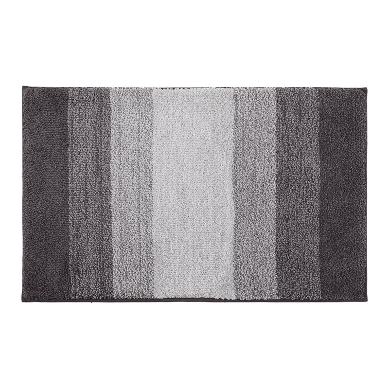Water Absorbent Soft Plush Bath Mat, Gray, 31.5" L x 19.68" W
