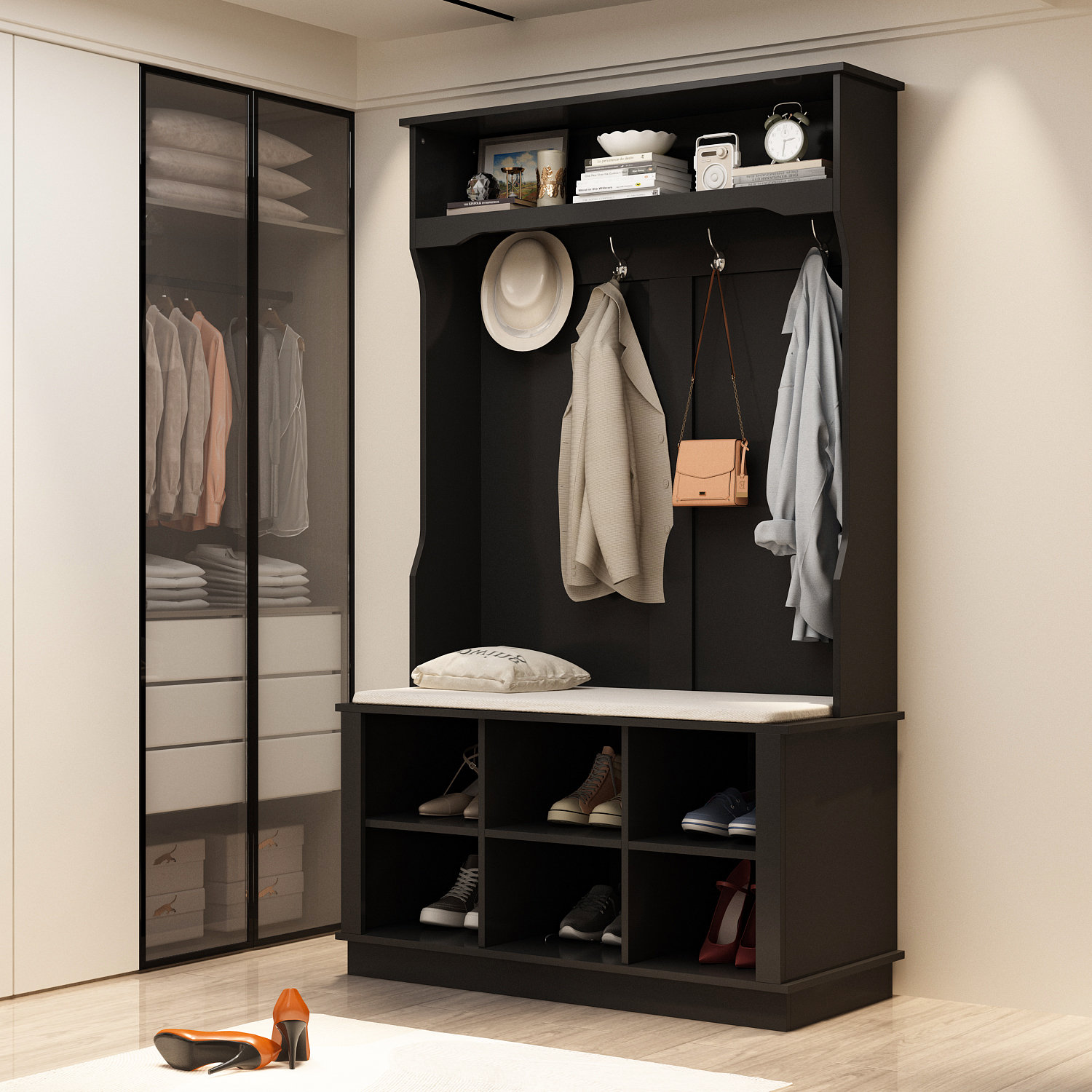 Red Barrel Studio Hall Tree With Storage Bench, 3-In-1 Entryway