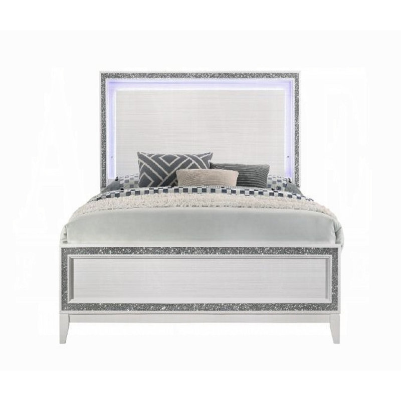 Lit Haiden EK avec DEL, White, Très grand
