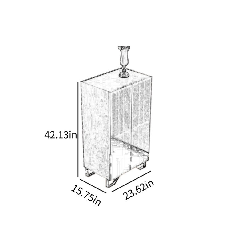 Armoire d'appoint multicouche de grande capacité, H 42,13 po x l 23,62 po x P 15,75 po
