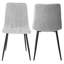 Aspen Sintered Stone Square Table with 2 Straight Stitch Upholstered Fabric Chairs - Modern Dining Set-1386639929