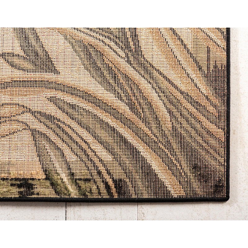 Tapis à motif abstrait crème Capps, Tapis de couloir 2 pi 7 po x 10 pi