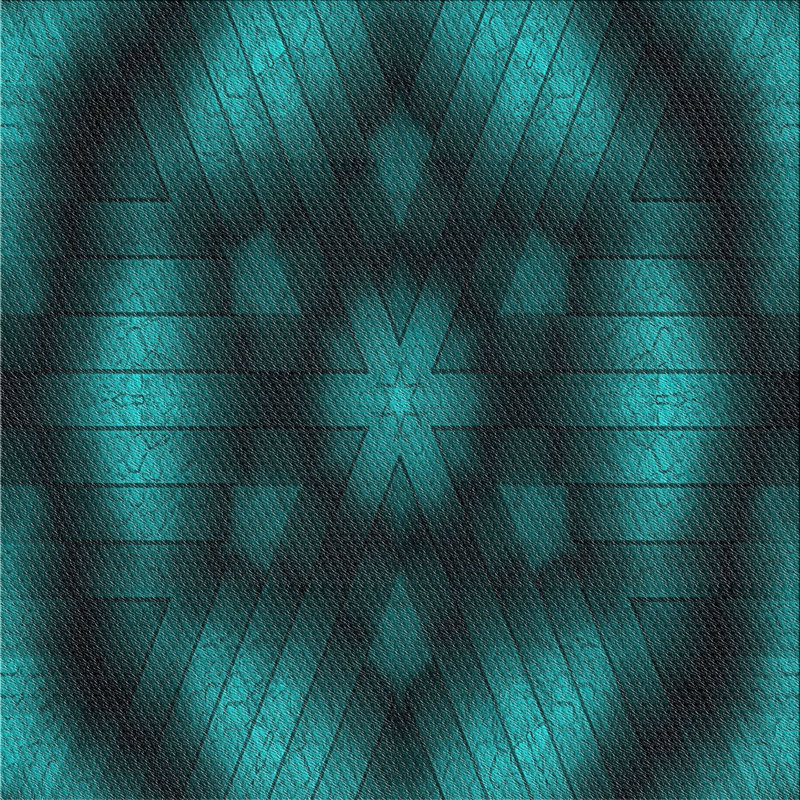 Tapis à motifs vert / noir, Carré 5 pi