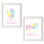 « i croyez-moi et life is magic licorne », ensemble de 2 reproductions d’art aquarelle