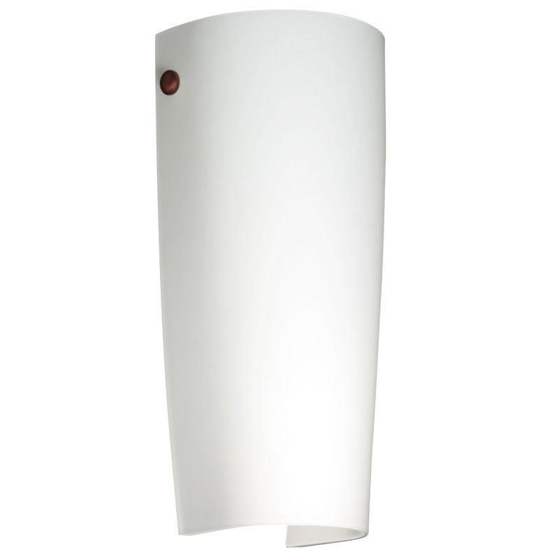 Plafonnier encastré 1 lumière Sasha II, Nickel satiné, Opale matte, DEL