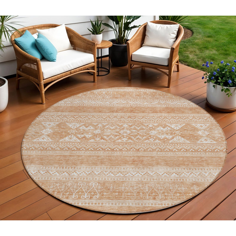 Tapis rond 8 po Southwestern