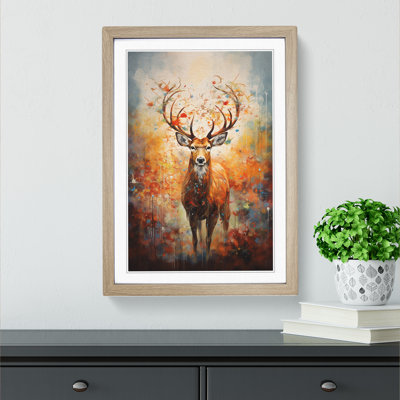 Deer Modern Framed Print