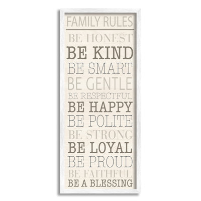 Impression sur toile Uplifting Family Rules par Sundance Group