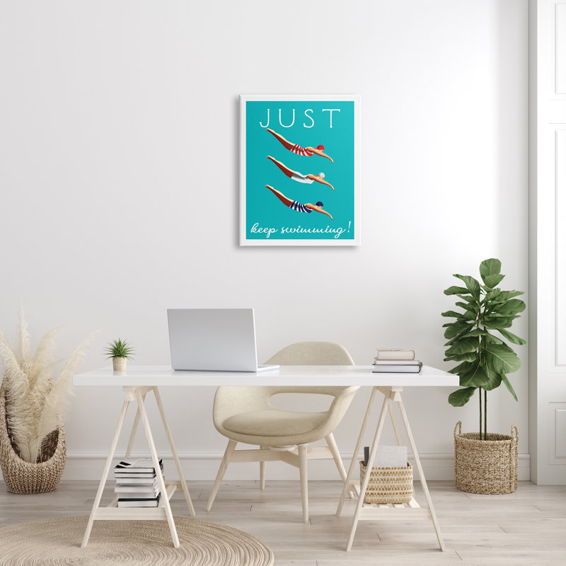 Just Keep Natation - impression, Toile tendue, H 30 po x l 24 po x 1,5 po