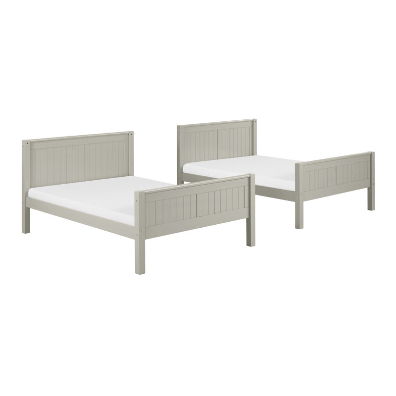 Stig Kids Full Over Full Bunk Bed with Twin Trundle, Gray