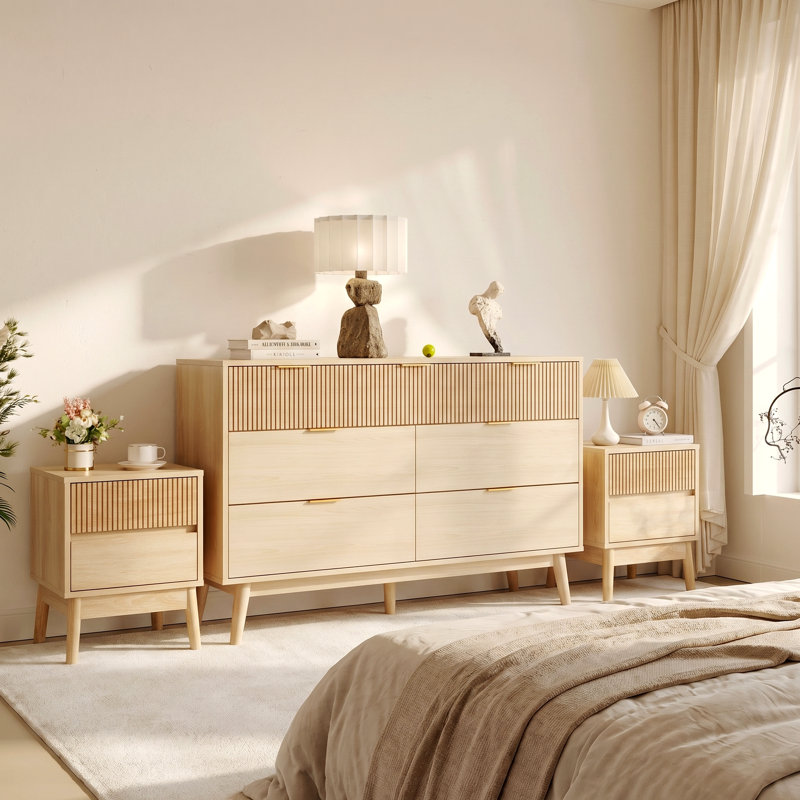 Bedroom Set, 2 Nightstands And Dresser