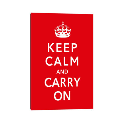 Keep Calm & Carry On - Wrapped Canvas Print
