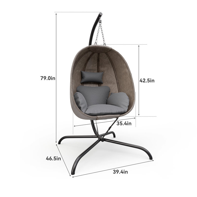 Ensemble de chaises pliantes 2 pièces avec tissu en maille enduit de PVC, Damas gris