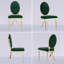 Chaise d'appoint en velours capitonné Lizveth