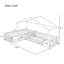 Double lit simple en L Montessori, structure de lit d'angle en métal avec clôture, lit de plancher pour 2 enfants, sans lattes-53745879