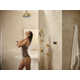 Statement 14" Single-Function Wall or Ceiling-Mount Round Rainhead, Oblong Rain Showerhead 2.5 GPM