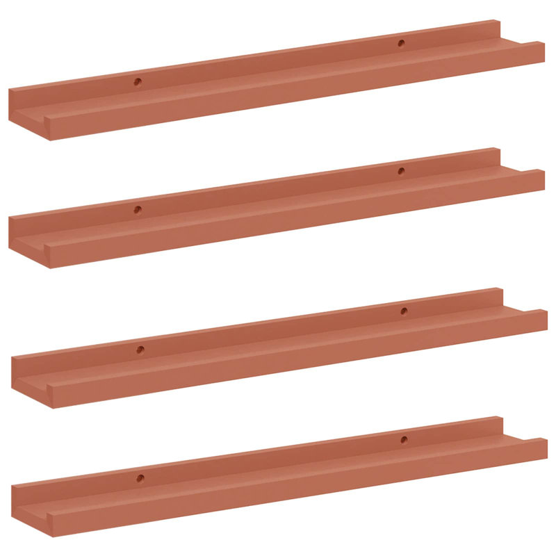 Floating Shelf, Red, 3cm H x 60cm W x 9cm D