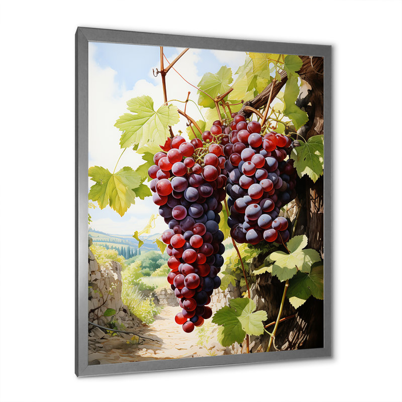 Vineyard - Ancienne sagesse - reproduction sur toile, H 44 po x l 34 po x P 1,5 po, Cadre photo argenté