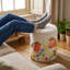 Claunch 40cm Wide Block Print Footstool Ottoman