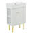 Space-saving White Vanity Cabinet With Ceramic Sink, Modern Design