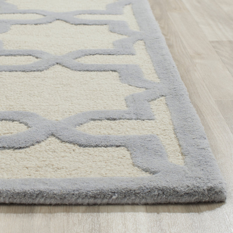 Igna Hand Tufted Wool Geometric Rug, Rectangle 5' x 8'