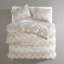 Lokki Beige/White Organic 100% Cotton Duvet Cover Set-479101608