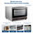 Commercial 46L/42Qt Convection Countertop Oven – 3-Tier Electric Oven with 1800W, Front Glass Door, Air Fryer Function, Includes Trays, Racks & Gloves